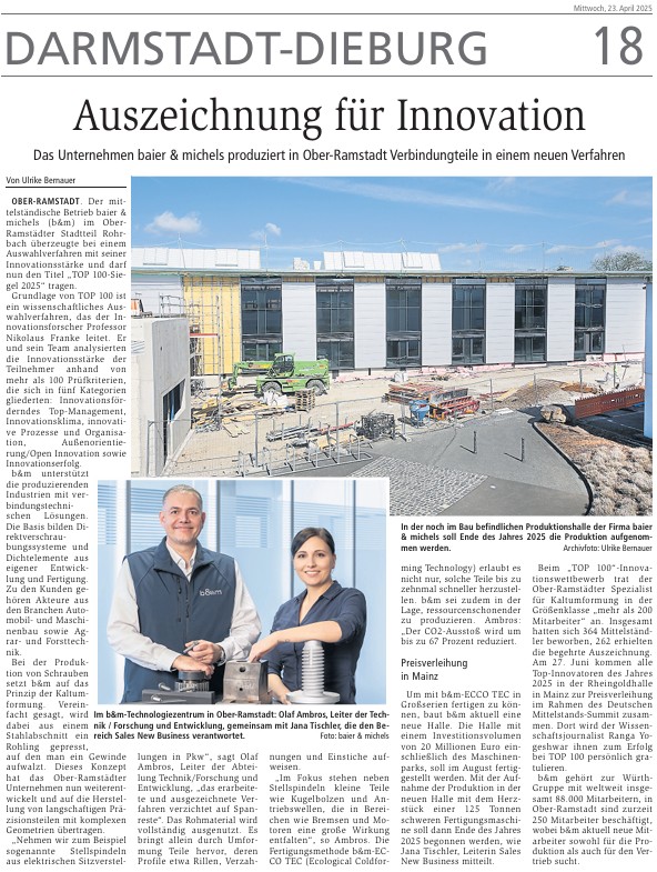“Award for Innovation”