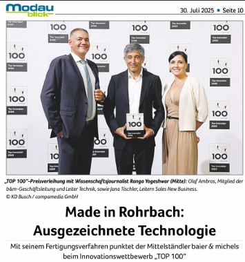 “Made in Rohrbach: Award-Winning Technology”
