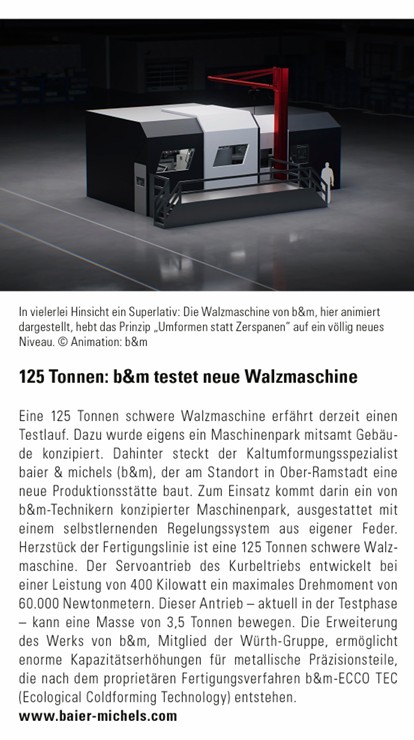 “125 tons: b&m tests new rolling machine”