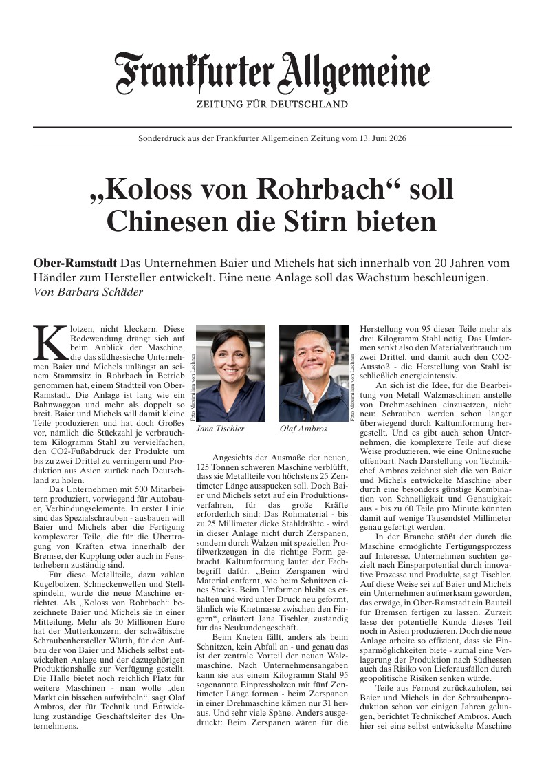 “‘Colossus of Rohrbach’ poised to challenge Chinese rivals”